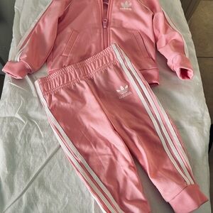 NWOT Baby Girl Adidas Adicolor SST Track Suit-Pink Bliss Size 12 Months